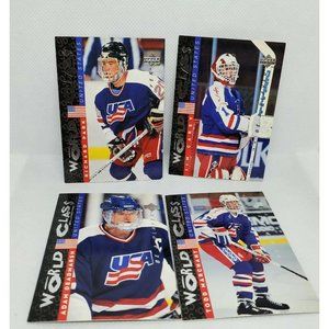 4 1996 Vintage Upper Deck Hologram Be A Player World Classic U.S.A Hockey Cards